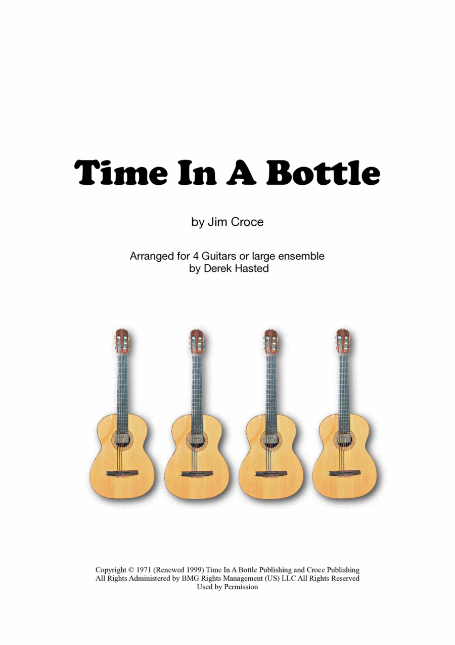 Time In A Bottle Guitar Ensemble scores gallery preview page 1