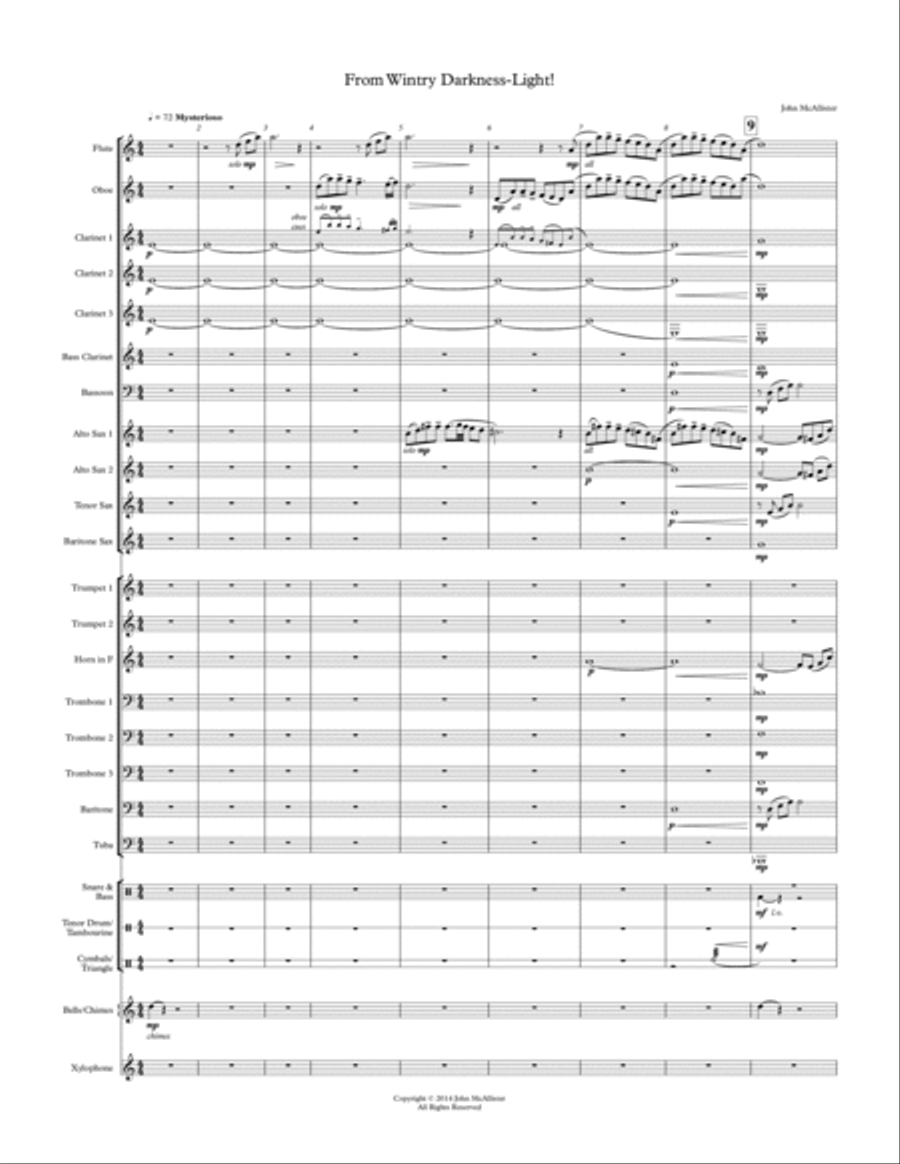 From Wintry Darkness-Light! Concert Band scores gallery preview page 1