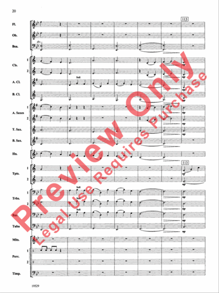 The Road Unknown Concert Band scores gallery preview page 21