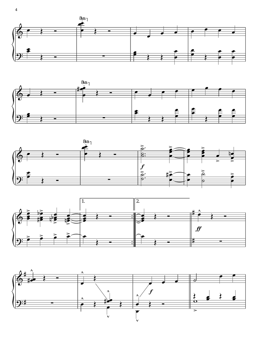 Plink, Plank, Plunk Piano Solo scores gallery preview page 4