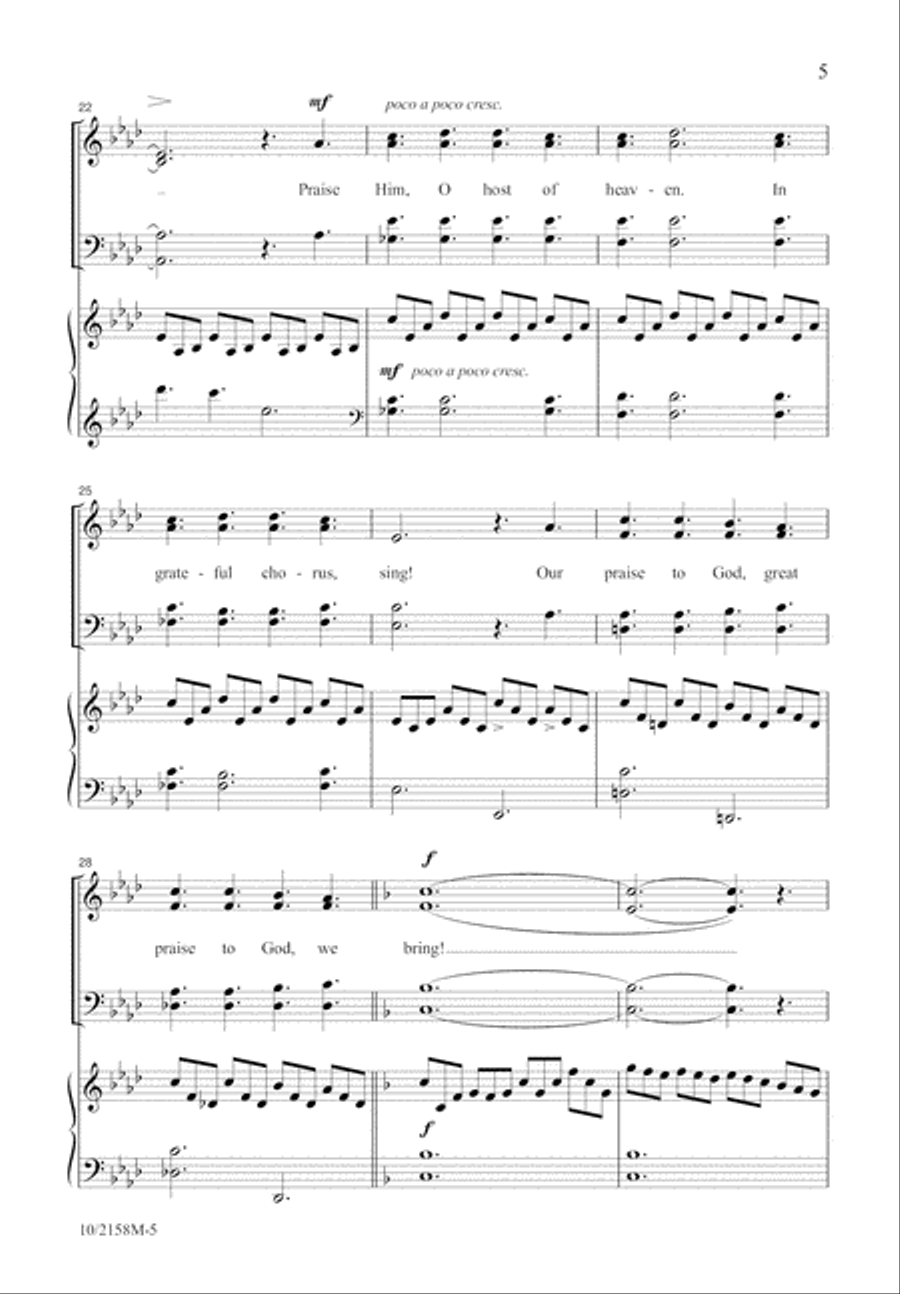 Praise! Praise! Praise the Lord! 4-Part scores gallery preview page 5