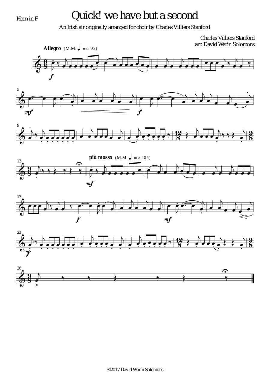 Quick we have but a second for brass quartet Brass Quartet scores gallery preview page 4