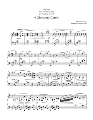 Book cover for 8 Christmas Carols for Piano Solo