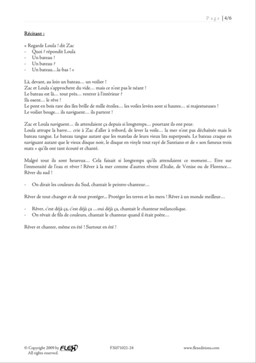 Conte Musical Sans se Retourner Acoustic Guitar scores gallery preview page 5