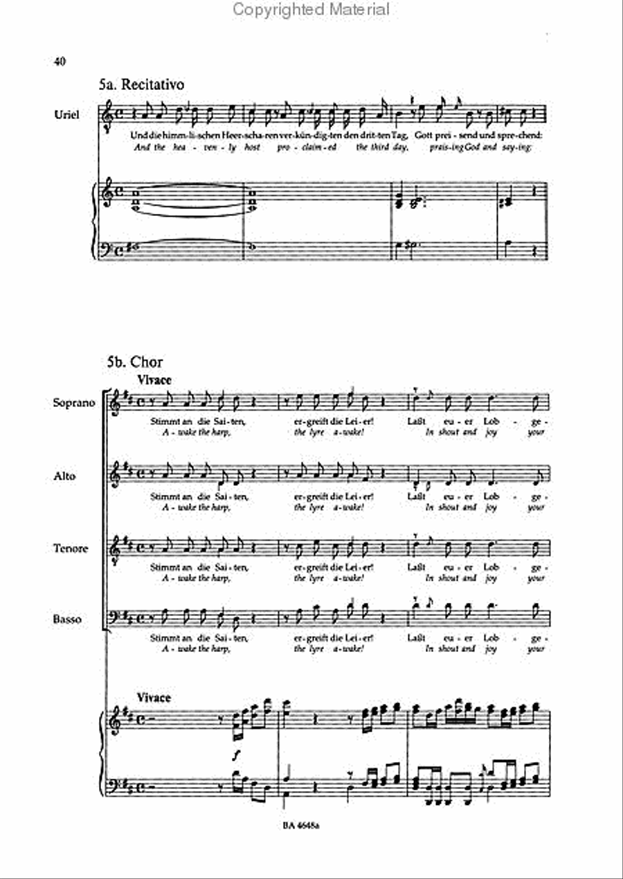 Die Schopfung (The Creation) Hob. XXI:2 4-Part scores gallery preview page 3