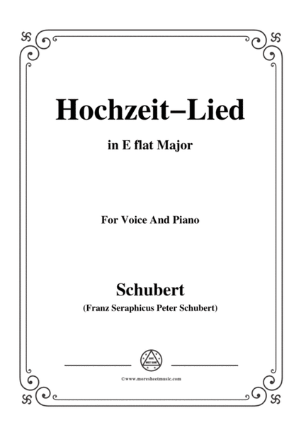Schubert-Hochzeit-Lied,in E flat Major,for Voice&Piano image number null