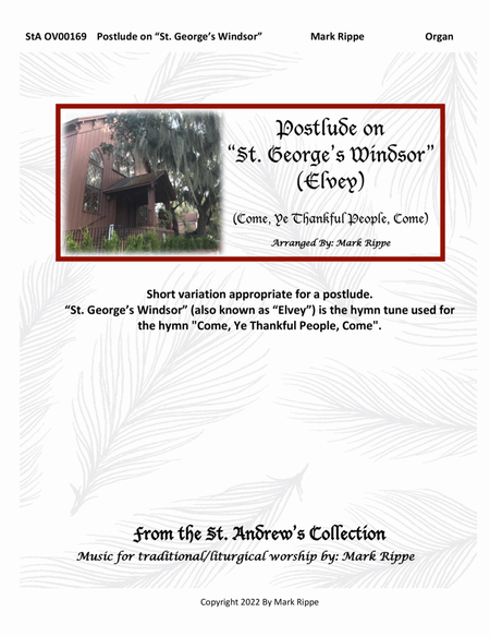 Postlude on "St. George's Windsor" (Come Ye Thankful People Come) StA OV00169 image number null