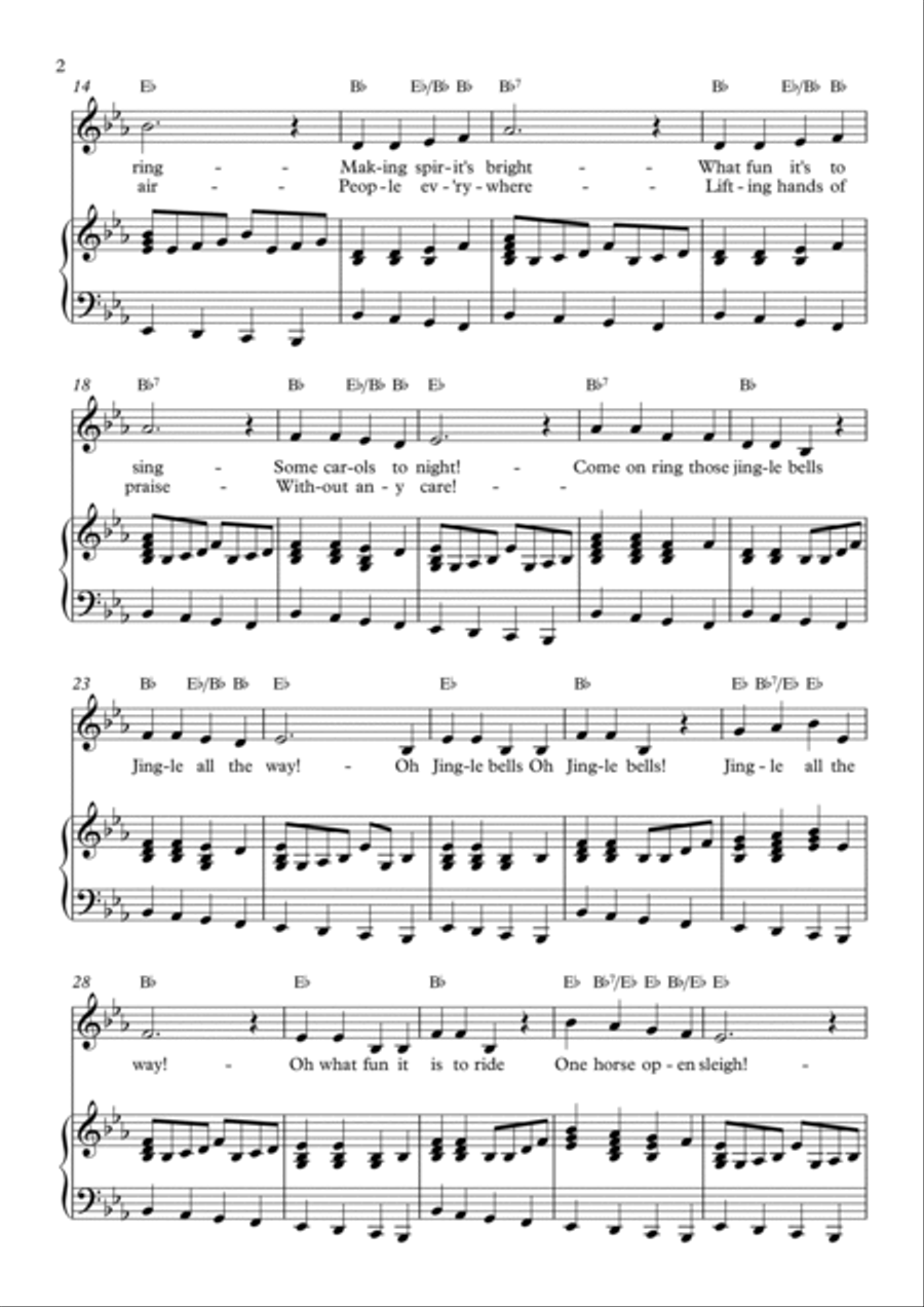 Jingle Bells! Voice scores gallery preview page 2