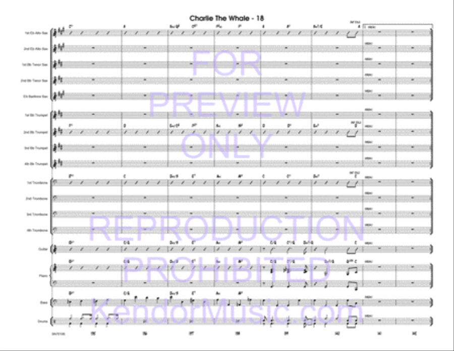 Charlie The Whale (Full Score) Jazz Ensemble scores gallery preview page 19