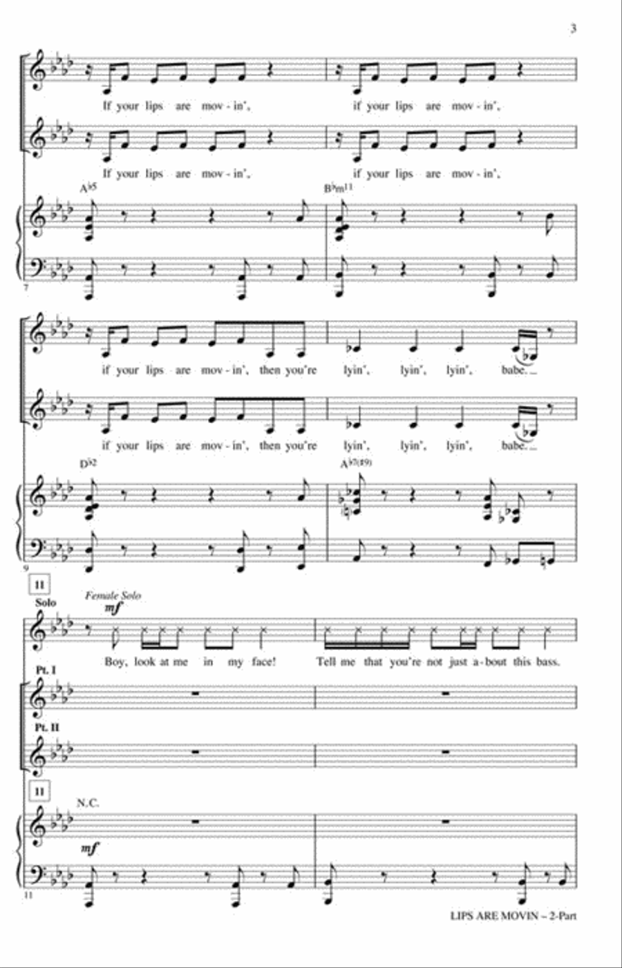 <br>Sheet music extract