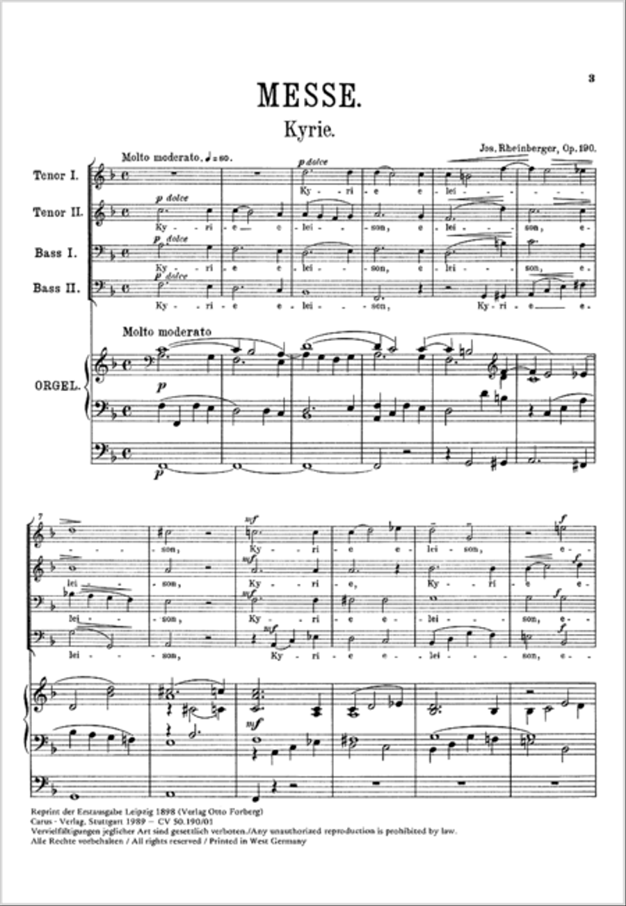 Mass in F major TTBB scores gallery preview page 37
