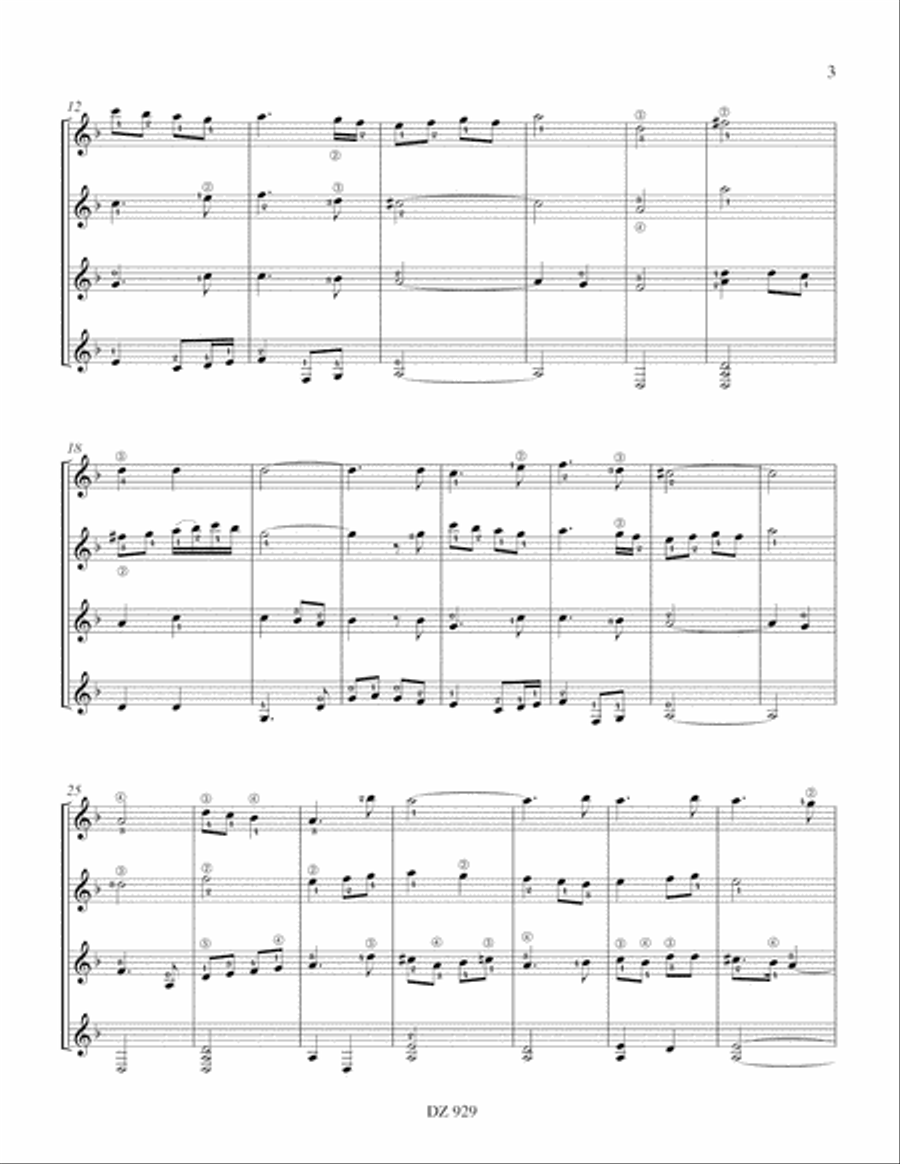 El cant dels ocells Guitar Ensemble scores gallery preview page 3