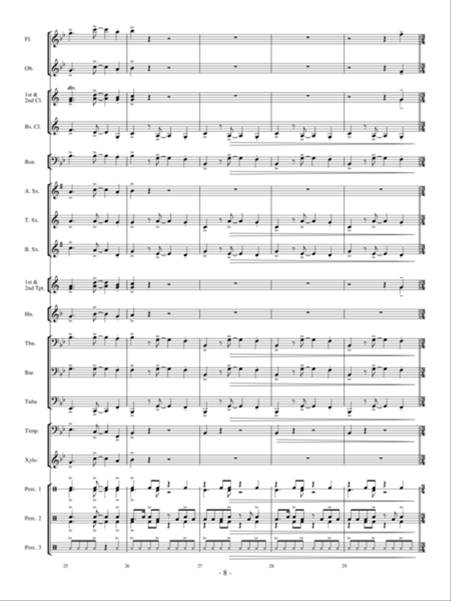 We Wish You A Calypso Christmas Concert Band scores gallery preview page 7