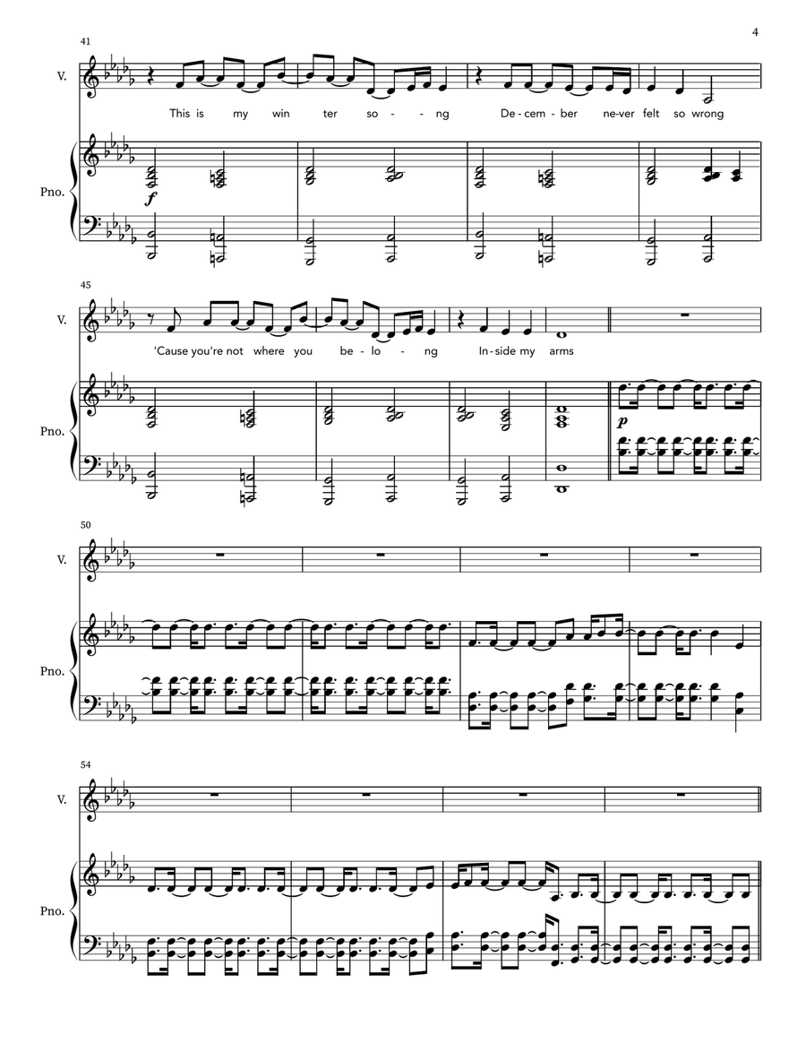 Winter Song Voice scores gallery preview page 4
