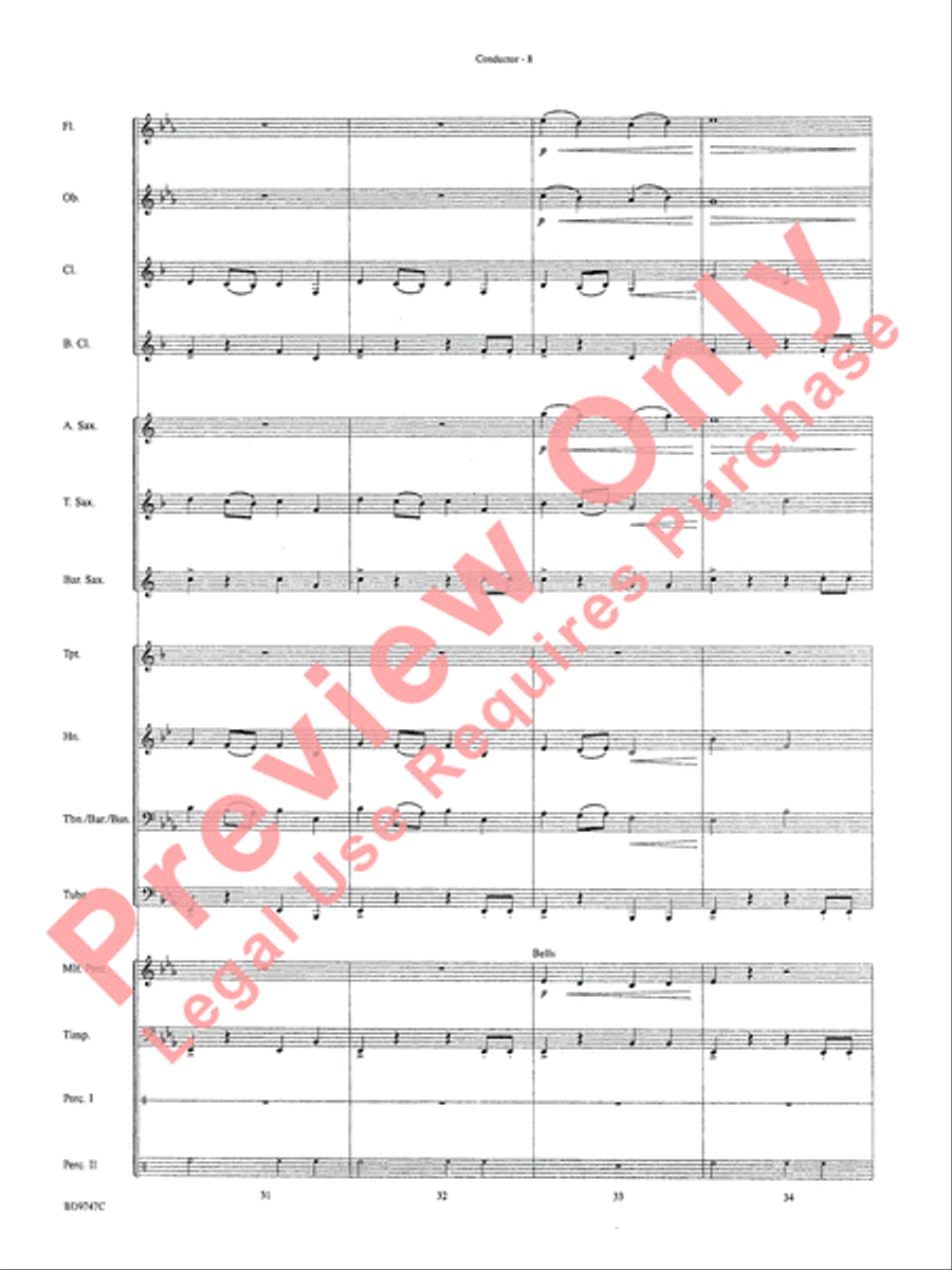 The Torch Burns Bright Concert Band scores gallery preview page 11