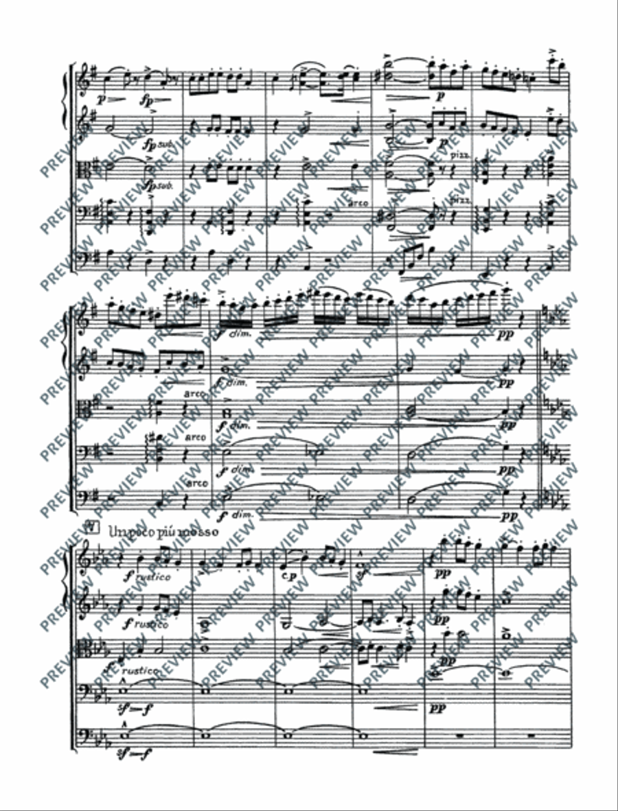 Quartet in D String Quartet scores gallery preview page 13