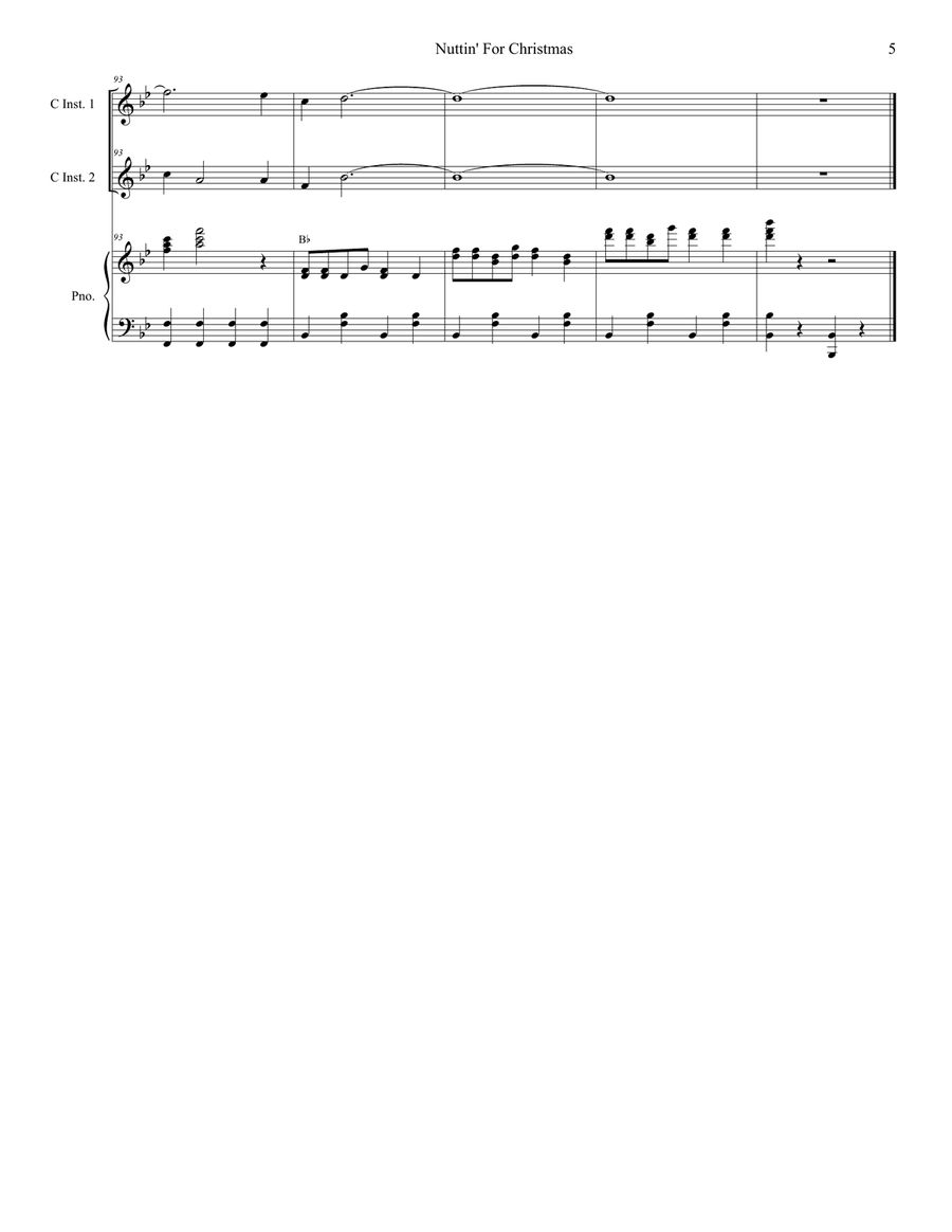 Nuttin' For Christmas Flute scores gallery preview page 5