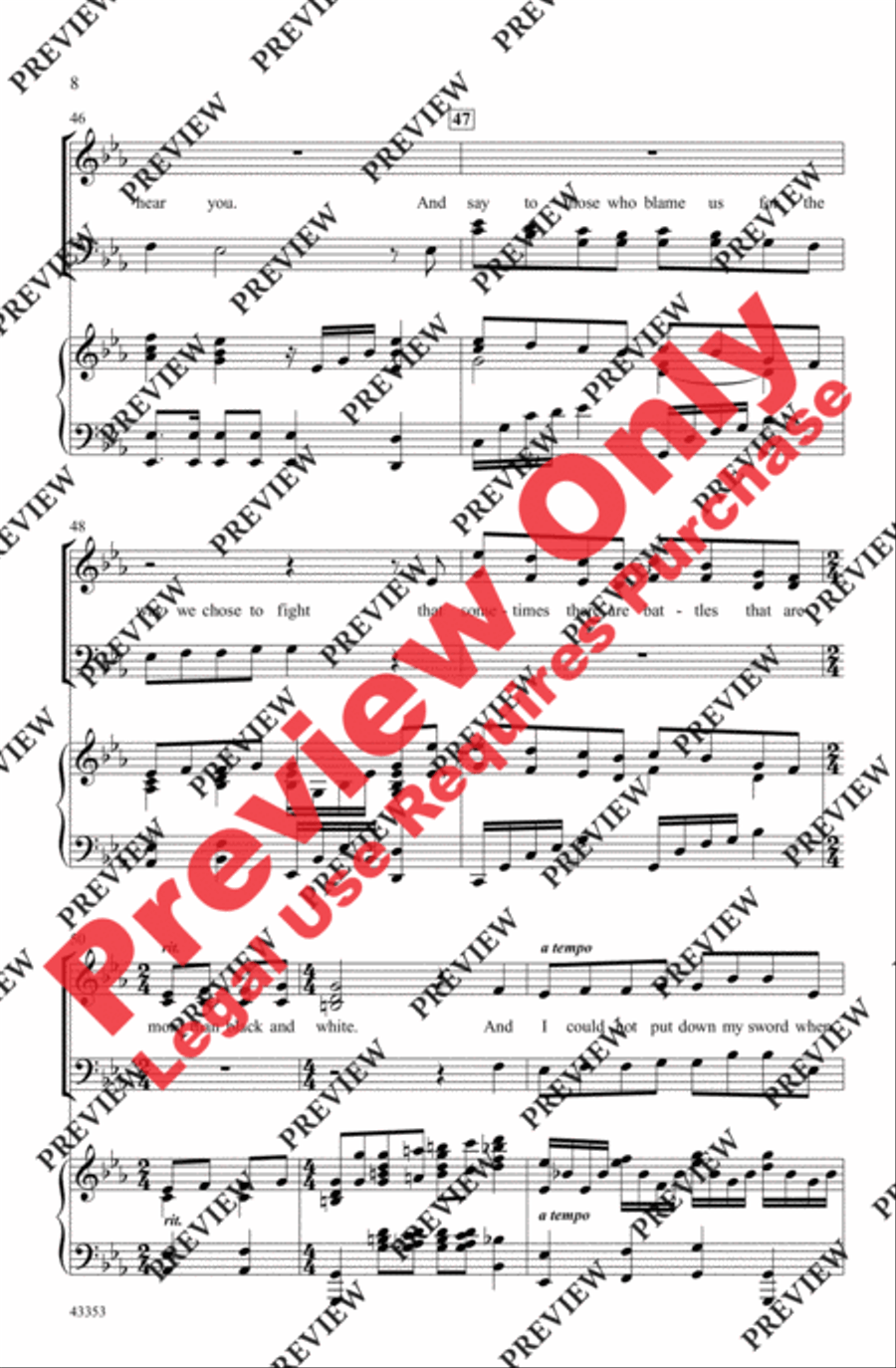 Make Them Hear You 4-Part scores gallery preview page 8