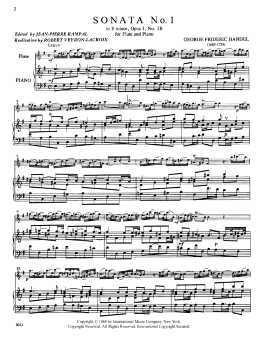 Ten Sonatas Volume I Flute Solo scores gallery preview page 2