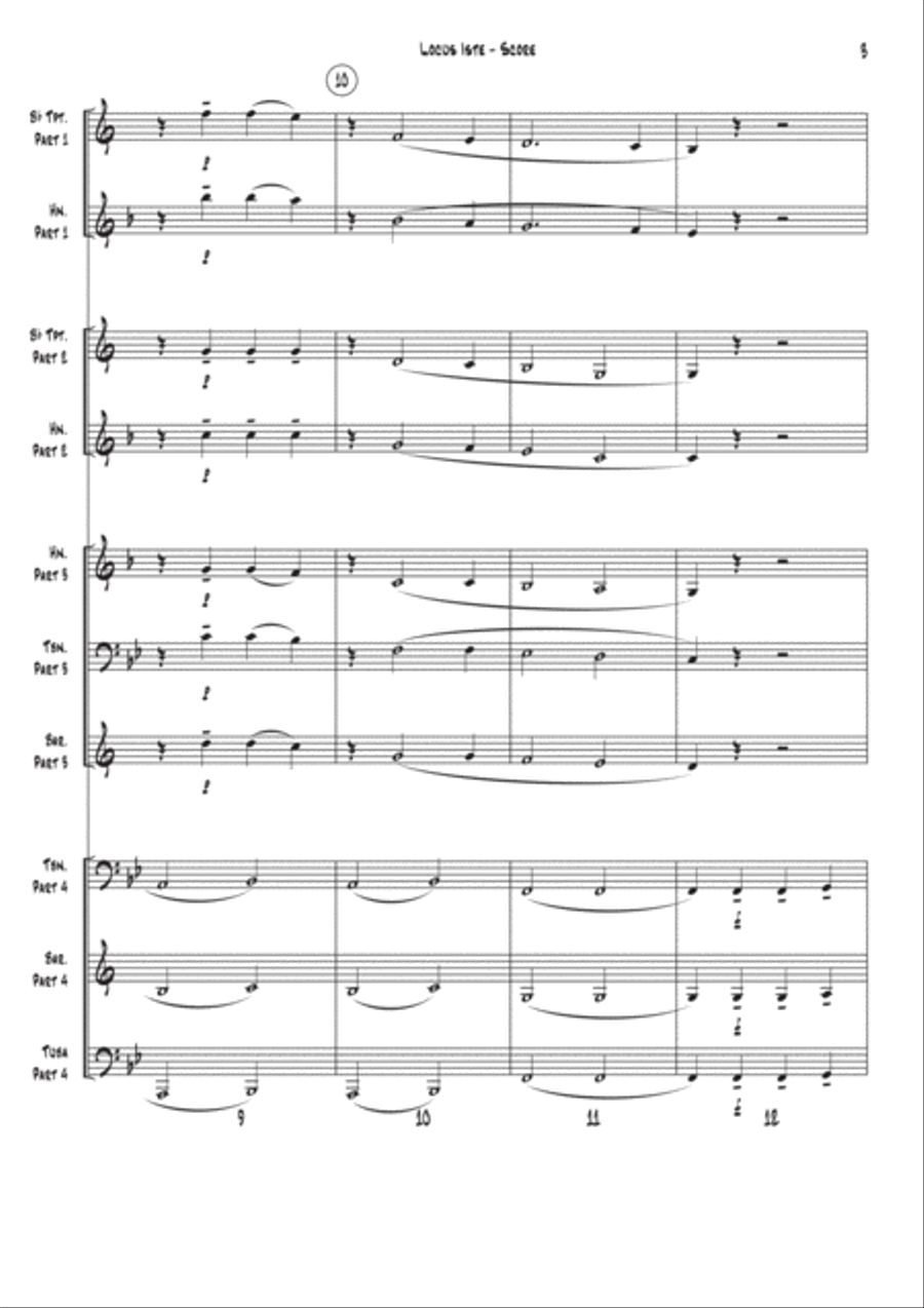 Locus Iste for Brass Ensemble Brass Ensemble scores gallery preview page 4