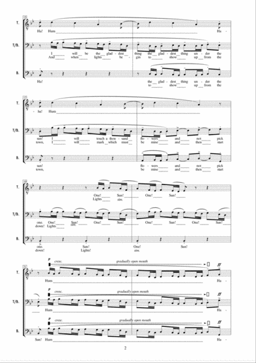 Afternoon on a hill Choir scores gallery preview page 3