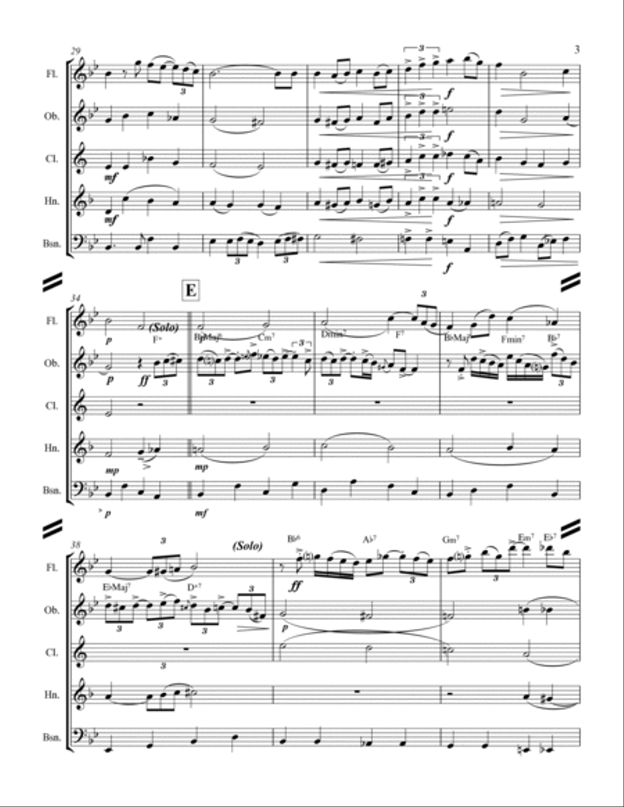 The Christmas Song (Chestnuts Roasting On An Open Fire) Woodwind Quintet scores gallery preview page 4