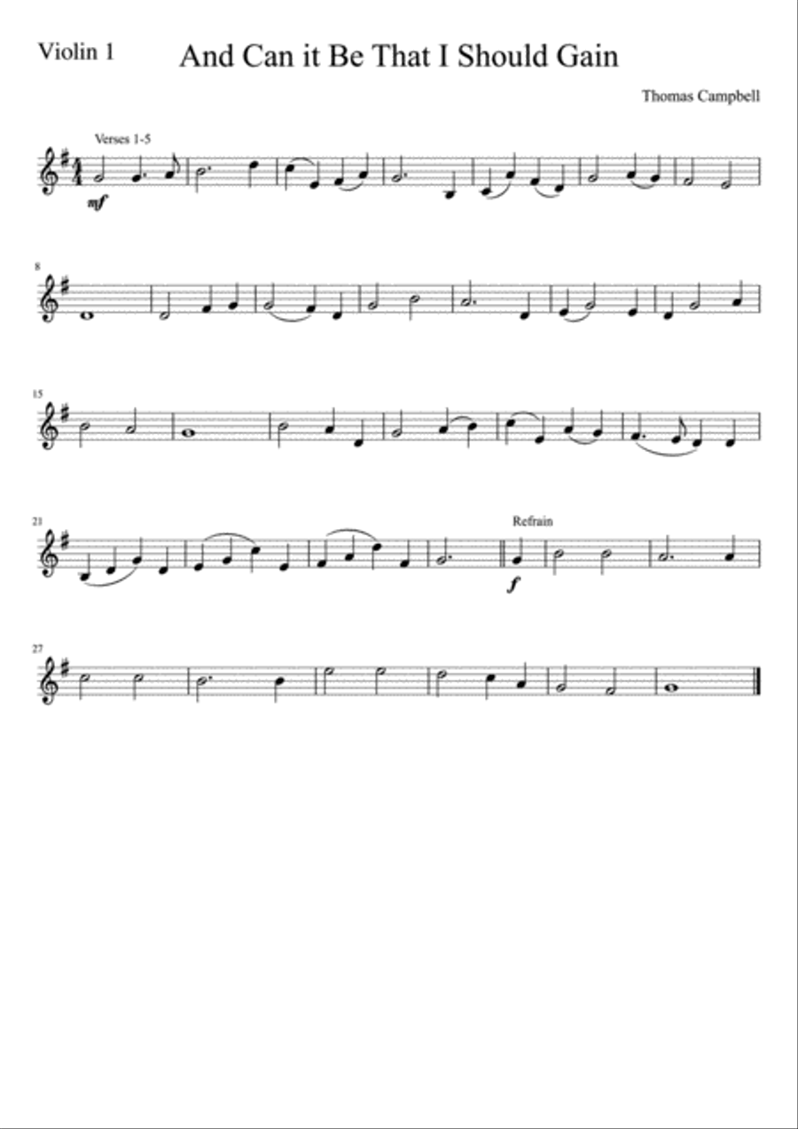 And Can It Be that I Should Gain String Quartet scores gallery preview page 4