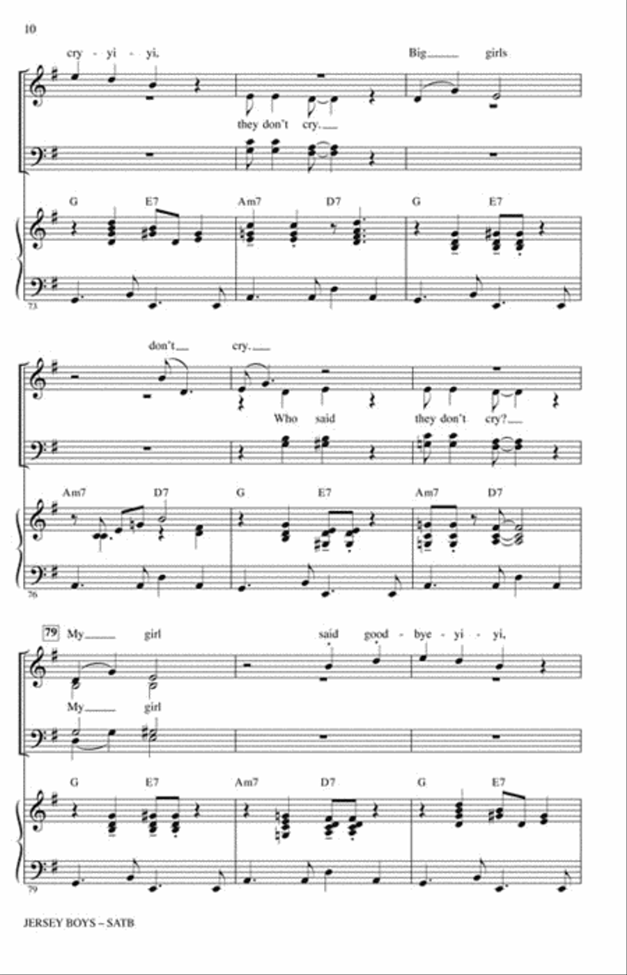 Jersey Boys 4-Part scores gallery preview page 5
