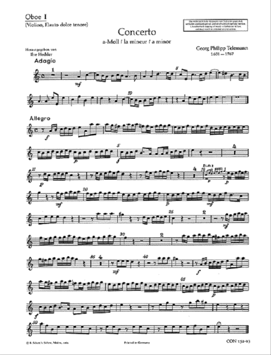 Concerto A Min 2 Rec Set Choir scores gallery preview page 1