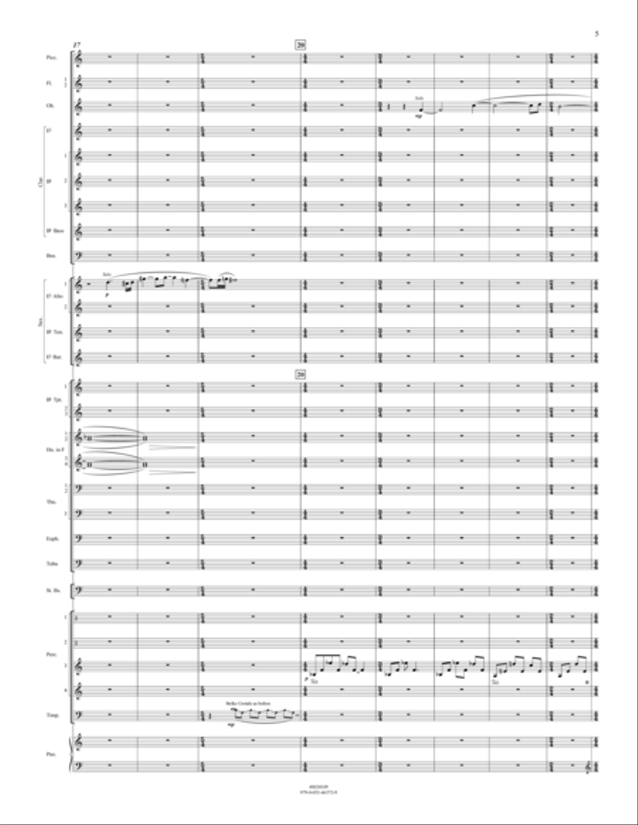 Searching for Lost Dreams - Conductor Score (Full Score) Concert Band scores gallery preview page 5