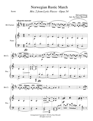 Norwegian Rustic March - Mvt. 2 from Lyric Pieces - Opus 54