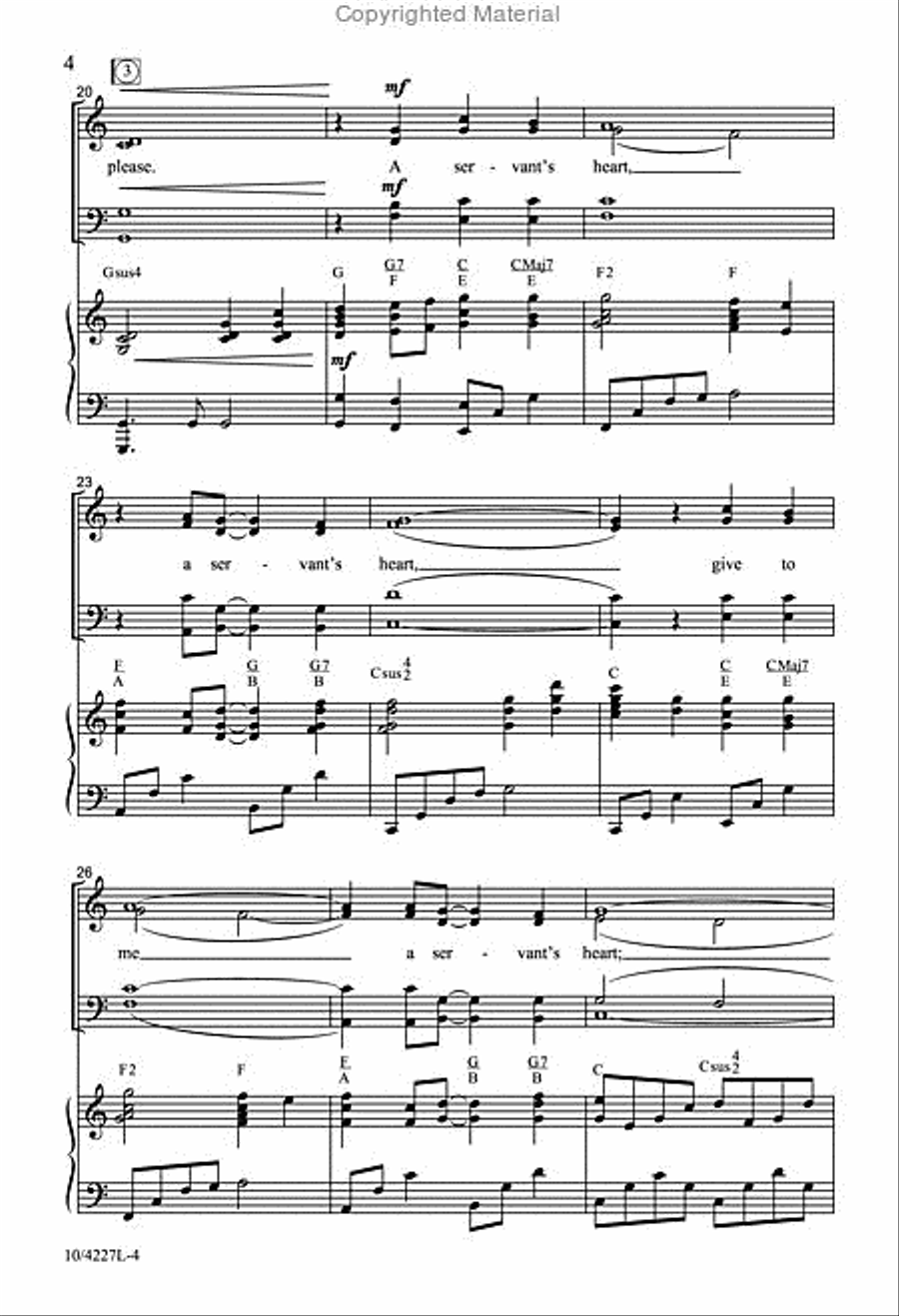 A Servant's Heart 4-Part scores gallery preview page 4