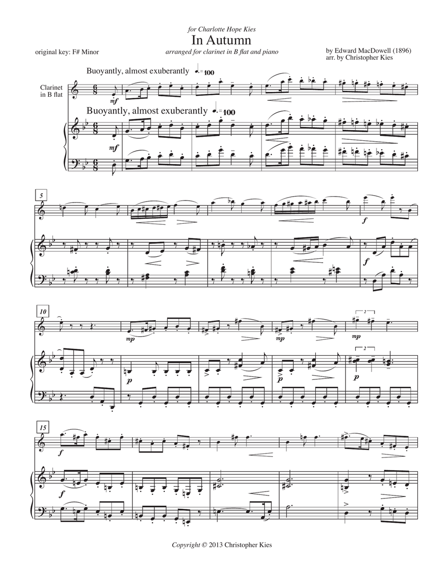 Five Pieces by Edward MacDowell Woodwind Duet scores gallery preview page 4