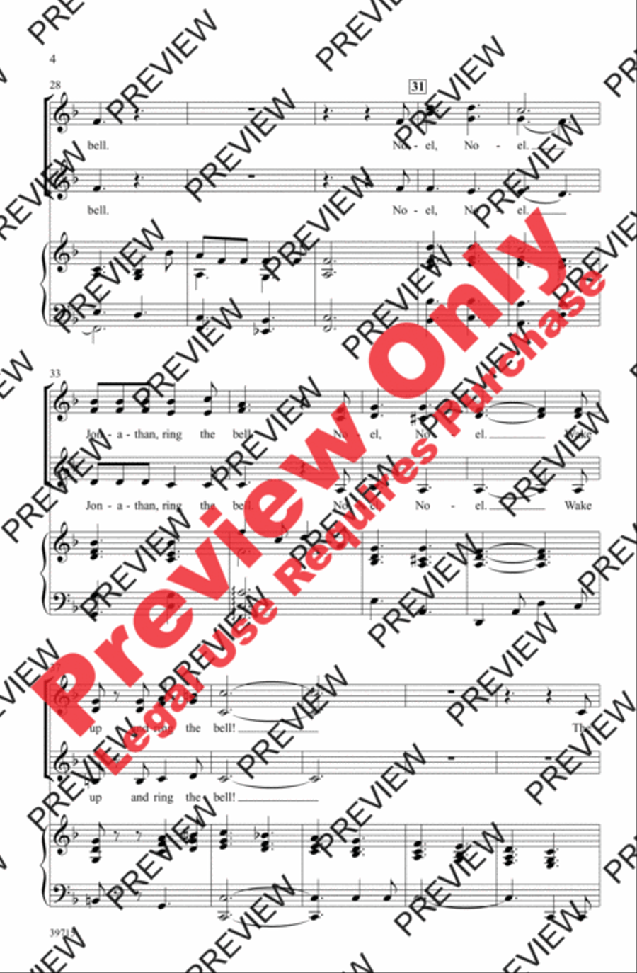 Jonathan's Bell Carol Jonathan's Bell Carol Women's Choir scores gallery preview page 4