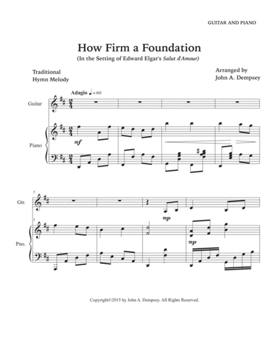How Firm a Foundation (Guitar and Piano) image number null