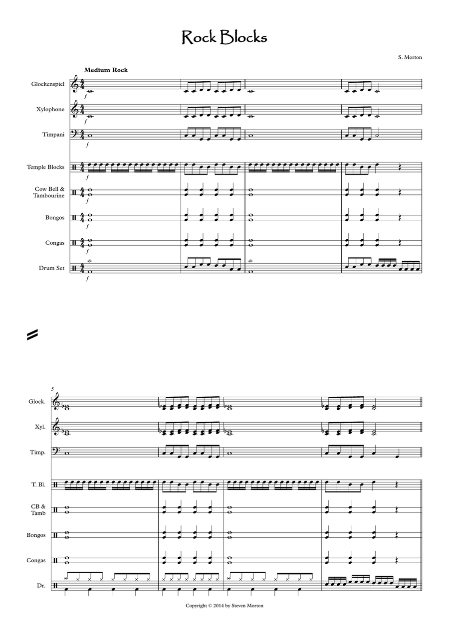 Rock Blocks Rock Blocks Percussion Ensemble scores gallery preview page 2