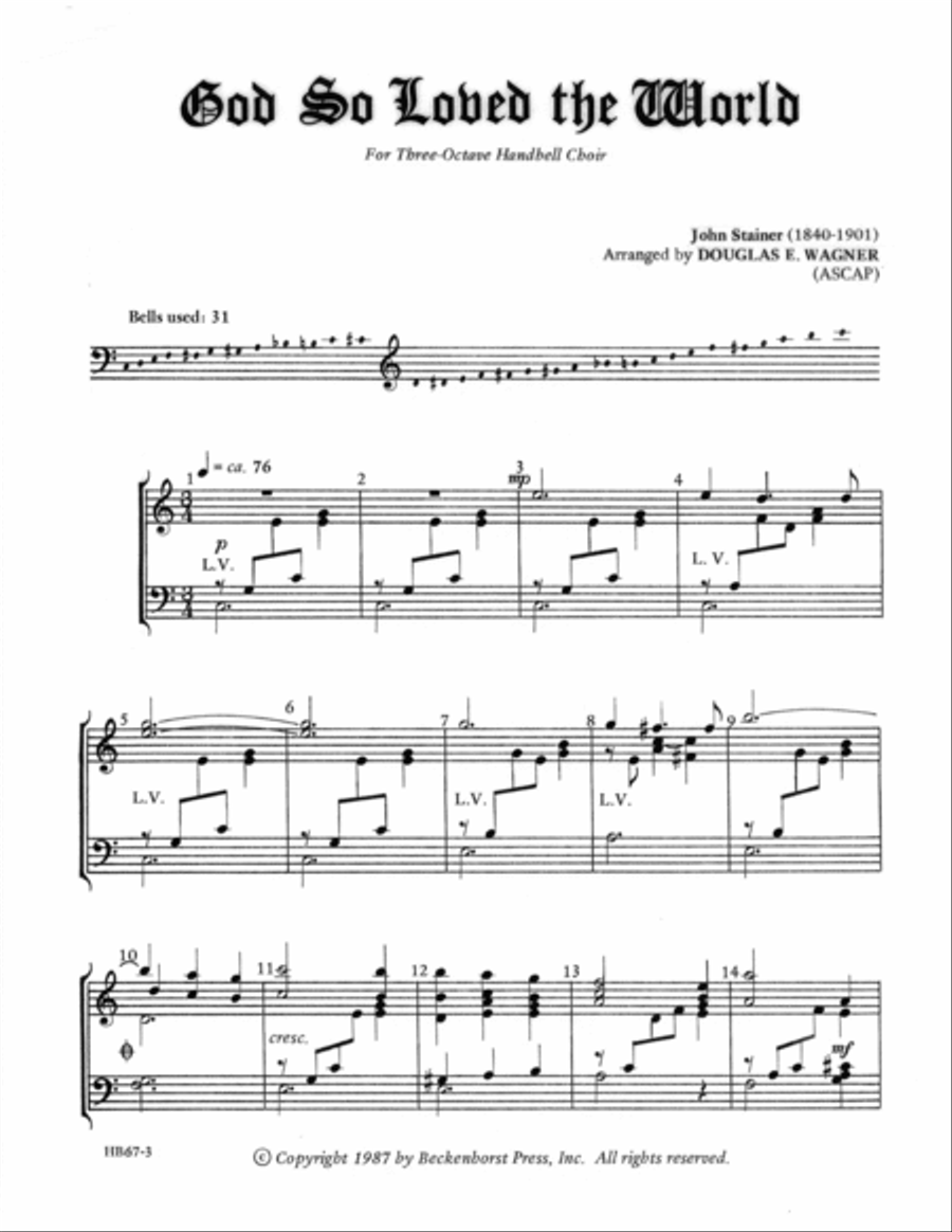God So Loved the World - Wagner 5-Octaves scores gallery preview page 2