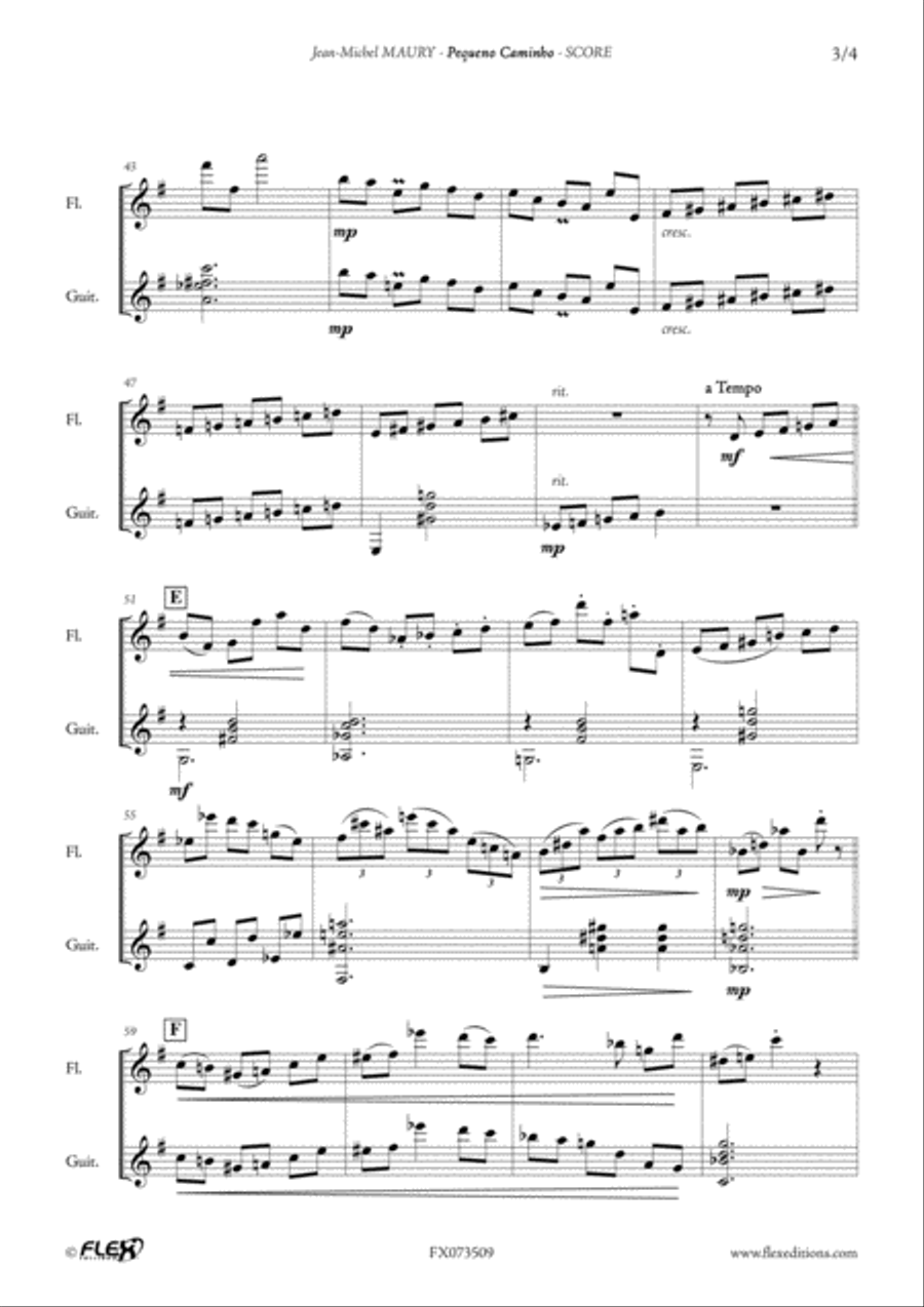 Pequeno Caminho Flute scores gallery preview page 4