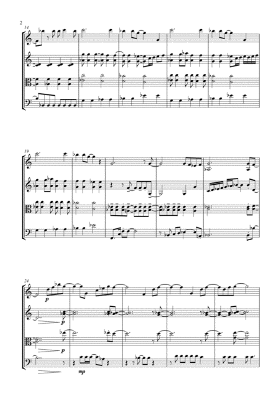 Ain't No Mountain High Enough String Quartet scores gallery preview page 2