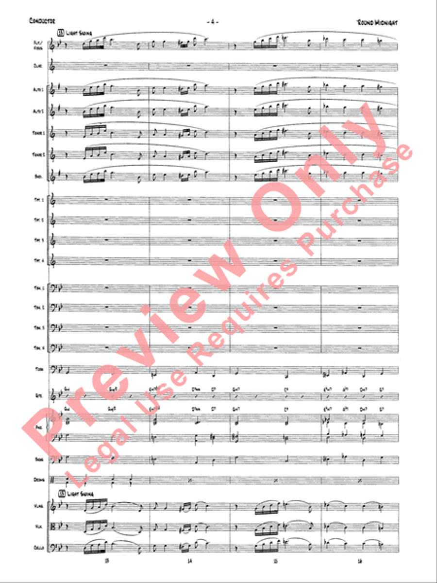 'Round Midnight Jazz Ensemble scores gallery preview page 7