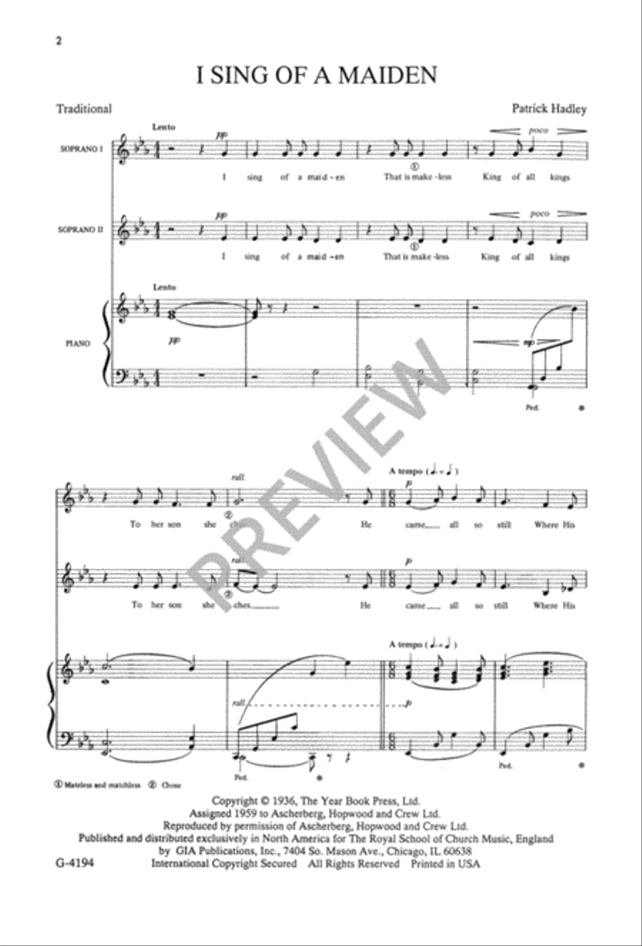 I Sing of a Maiden SA scores gallery preview page 3