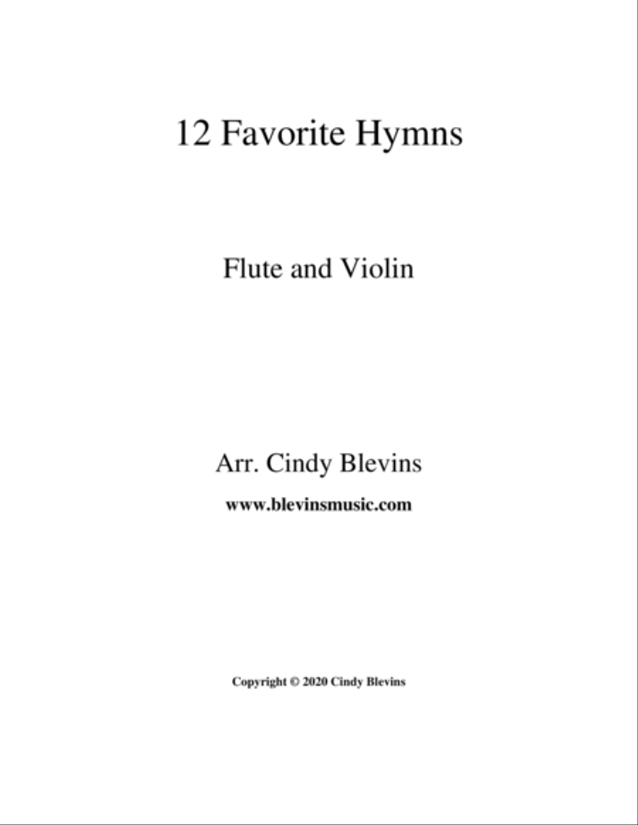 12 Favorite Hymns, Flute and Violin