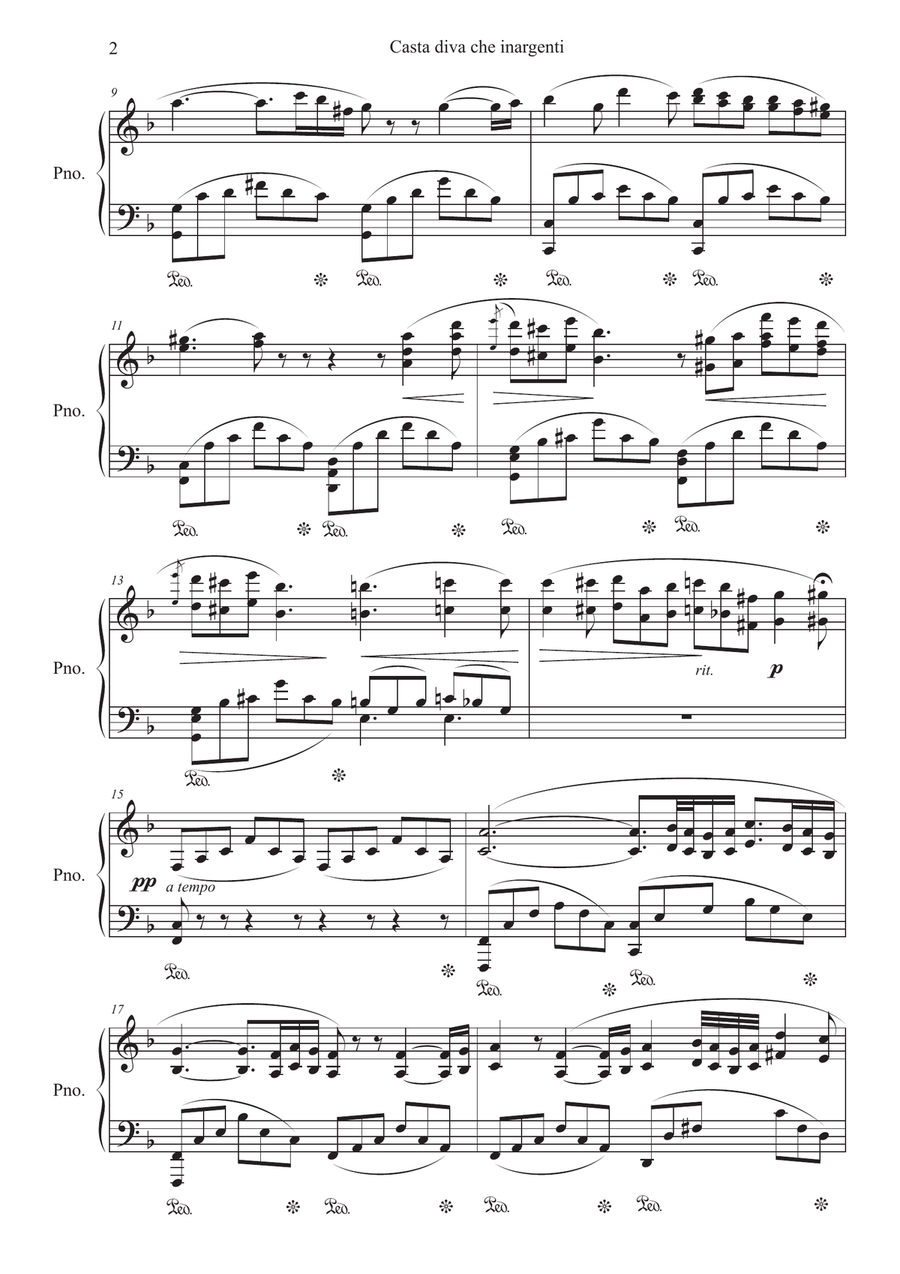 Casta Diva Che Inargenti (from Norma) - Advanced piano transcription Piano Solo scores gallery preview page 3