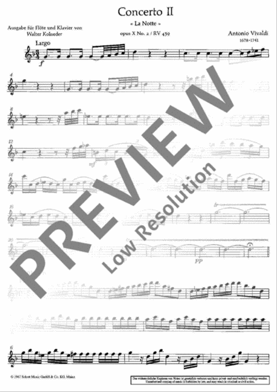 Concerto No. 2 G minor Concerto No. 2 G minor Flute scores gallery preview page 18