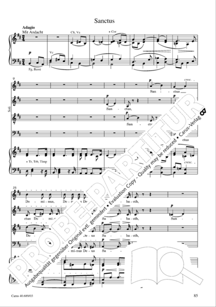 Missa solemnis Missa solemnis 4-Part scores gallery preview page 86