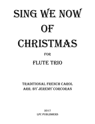 Book cover for Sing We Now of Christmas for Three Flutes