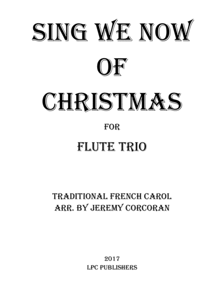 Sing We Now of Christmas for Three Flutes image number null