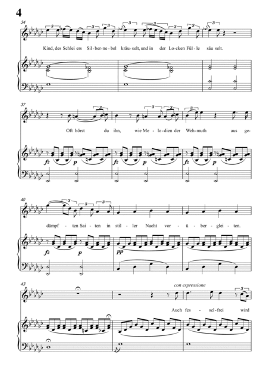 Schubert-Geisternähe in bG for Vocal and Piano Voice scores gallery preview page 5
