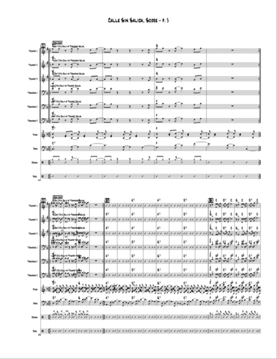 Calle Sin Salida Brass Ensemble scores gallery preview page 6