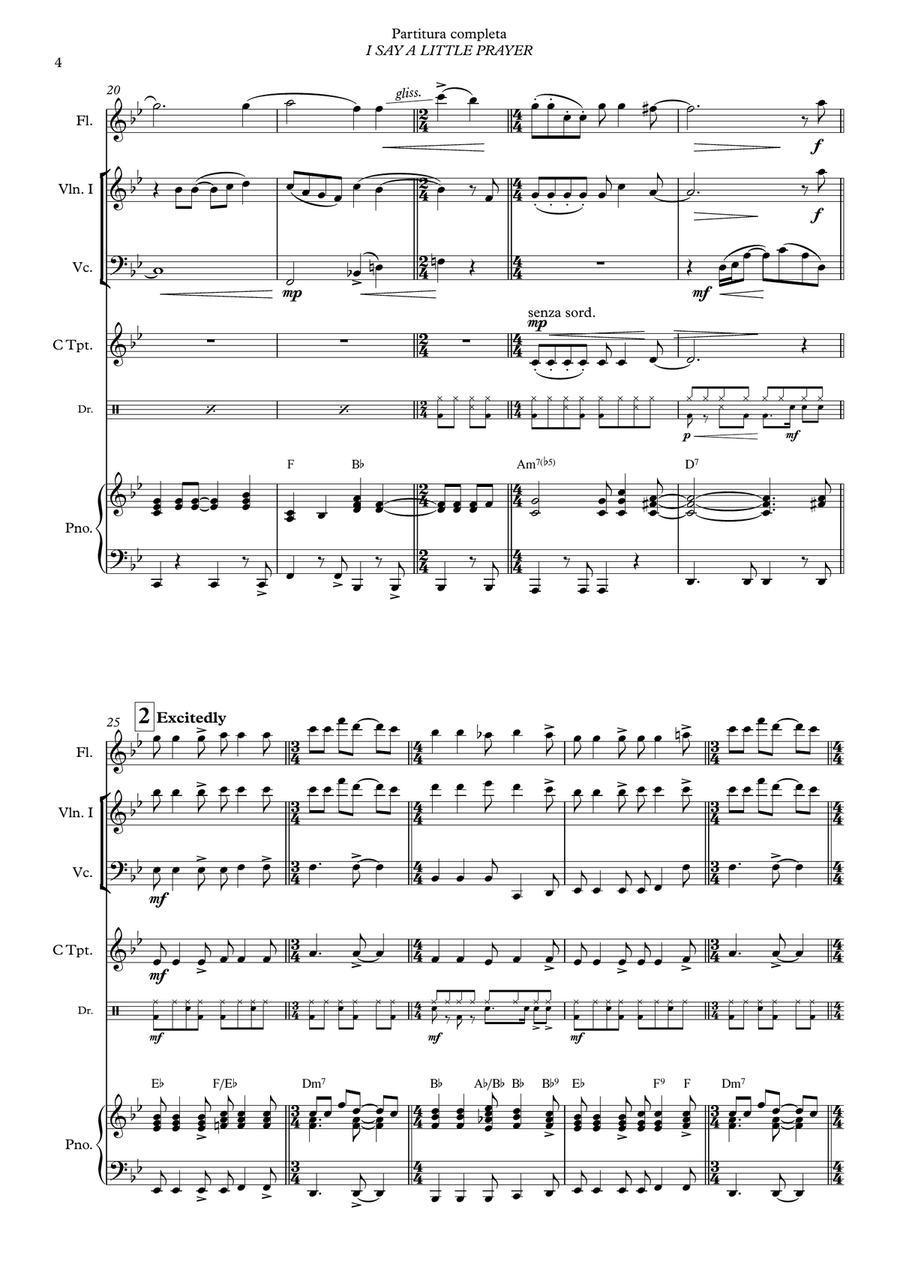 I Say A Little Prayer Small Ensemble scores gallery preview page 4